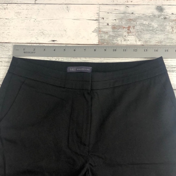 M&S Collection Slim Fit Black Ankle Pants 10 - Picture 7 of 9